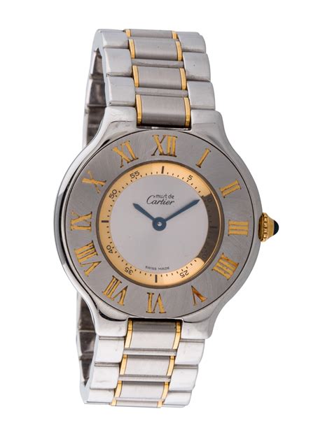 cartier must de 21 price|cartier must 21 women's watch.